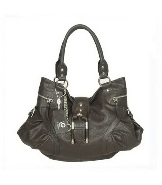 D & G a spalla in pelle di vitello Bag_Black